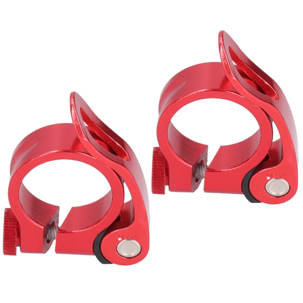 2 stk./sæt 31,8MM Cykel Sadelpind Clamp Quick Release Clip til 27,2MM Cykel Sadelpind Rød