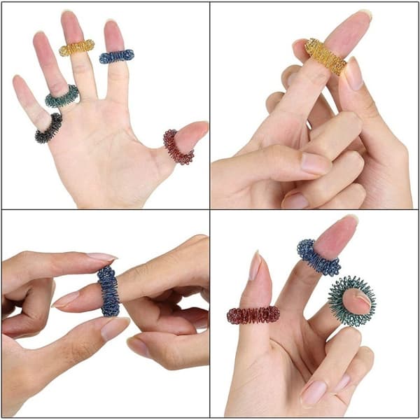 Stress Relief Ring, Fidget Sensorisk Legetøj til Stresslindring, 10-pak, Fidget Ring, Fidget Ring til Angstlindring, Fidget Ring til Stresslindring