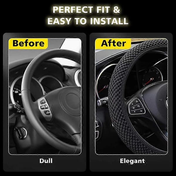 Elastic Stretch Car Steering Wheel Cover, Universal 15 inch