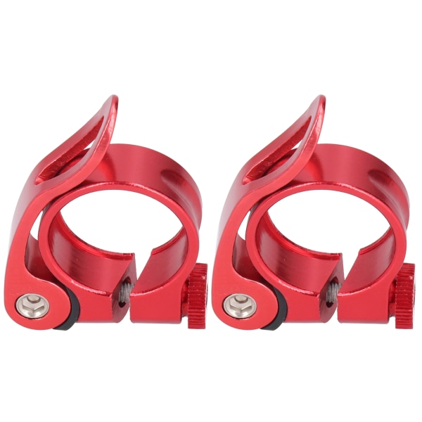 2 st/ set 31,8 mm sadelstolpsklämma för cykel för 27,2 mm sadelstolpe Röd