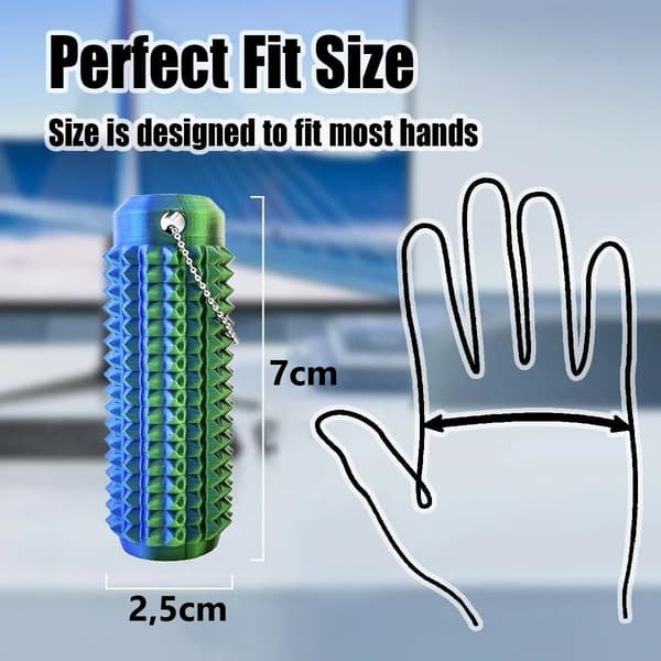 2-pak - Spiky Håndrulle / Stress- og Fidgetlegetøj
