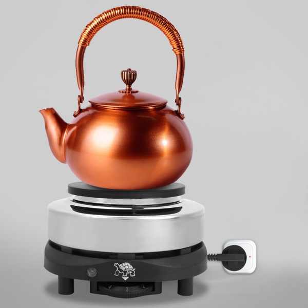 Bärbar elektrisk bänkskiva för te Kaffe Kök Enkel värmebrännare (EU-kontakt)