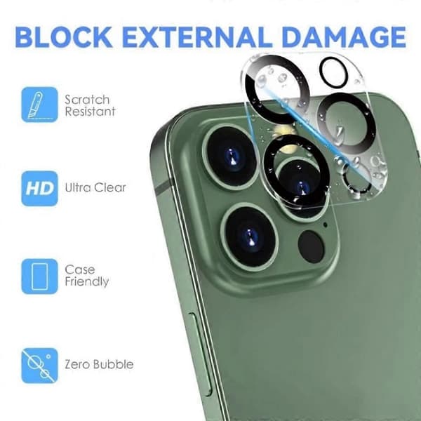 For iPhone 16 Pro Max/16 Pro Camera Lens Protector Full Coverage HD Clear Silk Print Lens Protection Film wi