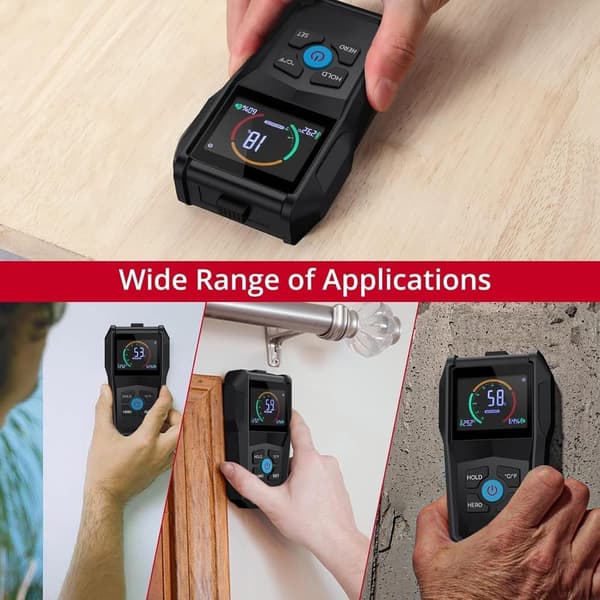 4 i 1 Träfuktmätare LCD Digital Display Fuktmätare