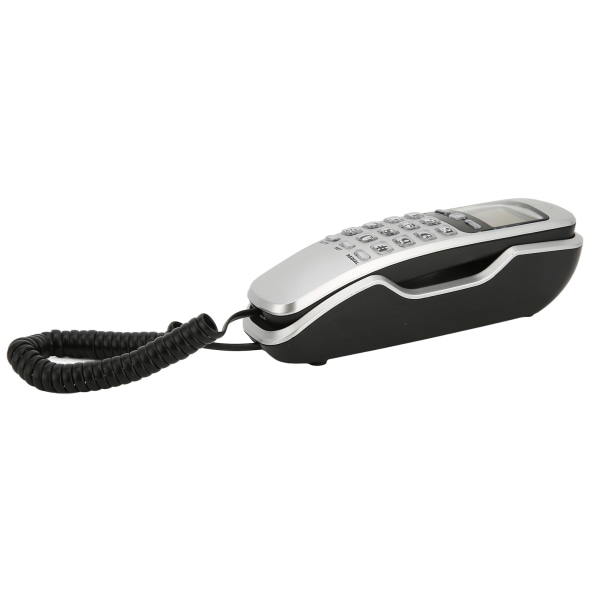 KXT888CID Fasttelefoner på veggtelefoner Fasttelefon med ledning med LCD-skjerm for hjemmekontorhotell (sølv)