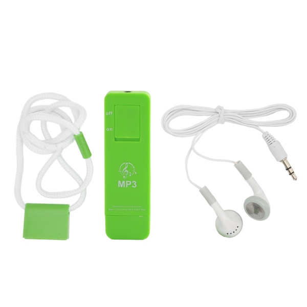 MP3-spelare Stöd för förlustfritt ljud Upp till 64 GB minimusikspelare för studenter som kör Green Travel