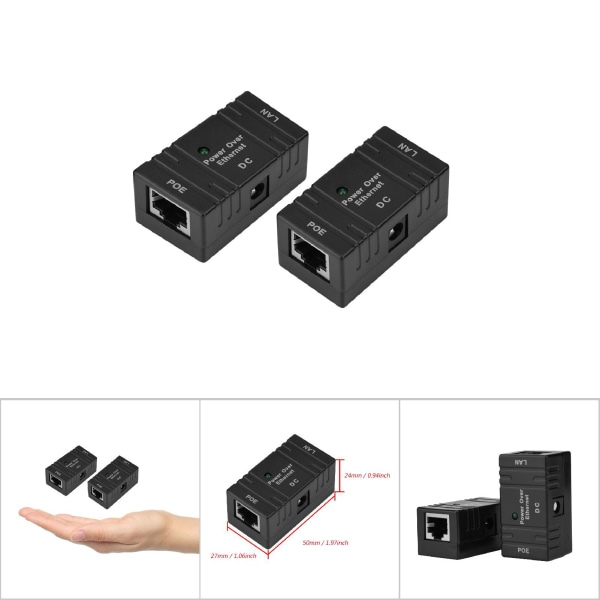 POE Strömförsörjningsmodul - 2st Ethernetadapter för Nätverks IP-kamera