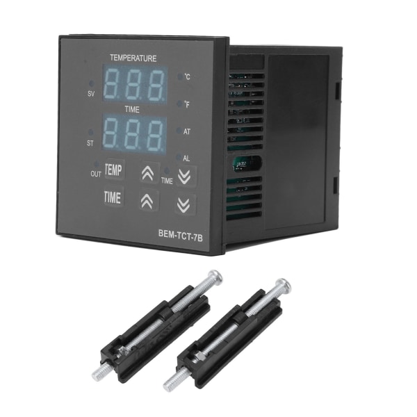 Digital display BERM Temperaturregulator Värmepress Termostat 100~240V - Svart (1 st)