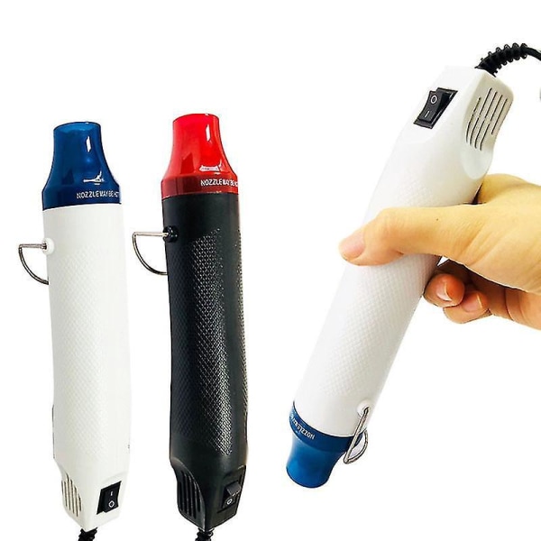 Mini värmepistol för DIY gummistämpellödning Prägling hårborttagning (vit)