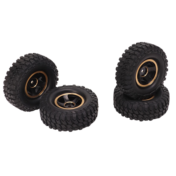 4 stk 1,0 tommers RC Hjuldekk Messing Limfrie Reservedeler RC Gummidekk for FMS FCX24 1/24 RC Bil