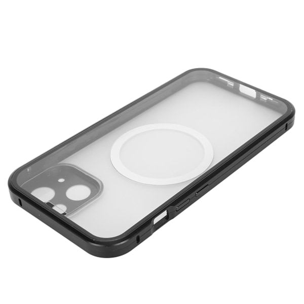 Etui til iPhone 13 Metal Magnetisk Absorption Stødsikker Beskyttende Telefon Cover med Kamera Linse Beskytter Blå