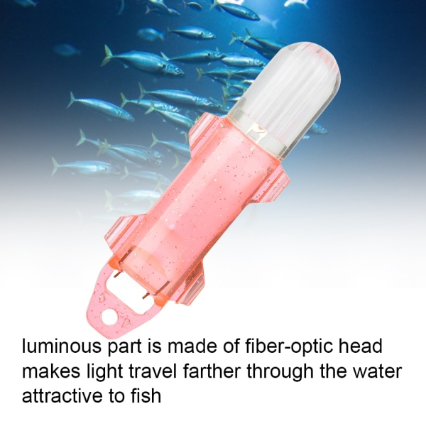 Mini Vandtæt LED Fish Lure Undervandsfiskelys Attraktiv blinkende lampe rød red