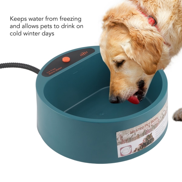 Koiran lämmitetty kulho Automaattinen vakiolämpöinen lämmönsuoja Lemmikkien thermal vedenpitävällä kytkimellä EU-pistoke 220-230V EU EU