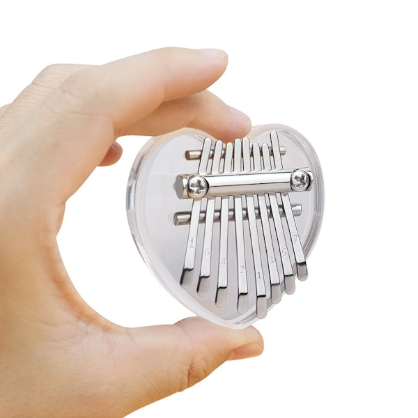 Krystal 8 Tangenter Kalimba Mini Transparent Kalimba Finger Tommelfingerklaver Legetøjsgaver