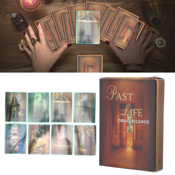 Tarotkort Däck hologram papper engelsk version Fate Divination Card Brädspelsleksak
