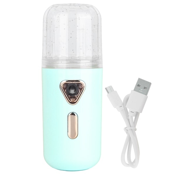 30ml Mini Ansigtsbefugter Bærbar Nano Atomisering USB Opladning Ansigt Mist SprayerGrøn