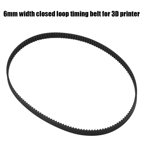 6 mm bred GT2 Gummi Sluten Synkroniseringsrem för 3D-skrivare (GT2-300mm)