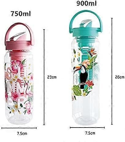 Vattenflaskor 750ml/900ml Vatten Sport Dricksflaska Utomhus Portabla Flaskor (Färg : 750ml Blå)