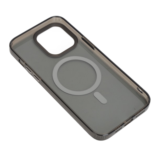 Phone case runt om Skyddande Transparent Magnetisk Anti Drop Bekvämt grepp gör-det-själv cover Black Tan för IOS 14promax