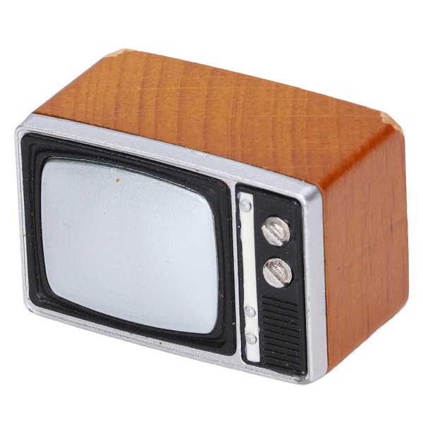 1:12 Nukkekodin TV-malli Retro-tyylinen mininukketalo Olohuoneen televisiolaitteen sisustus