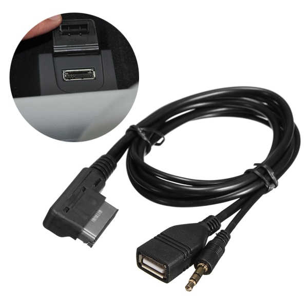 Musikk MDI AMI MMI-grensesnitt USB+lader AUX-kabel for A6L A8L Q7 A3 A4L A5 A1