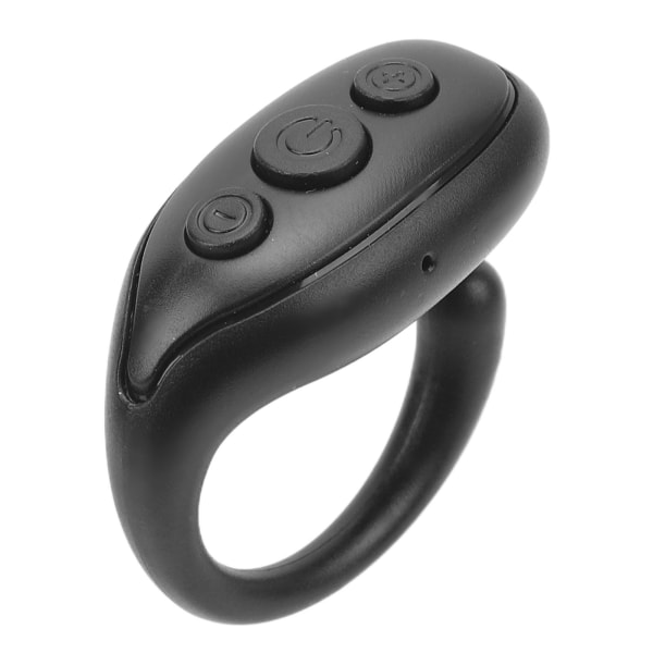 Ringfjernkontroll for mobiltelefon for sidevending, TV-titting og selfietaking - JX 03 Black