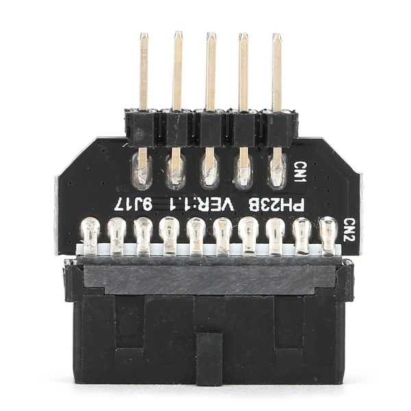 Frontpanelstikstik Bundkortadapter Plastskal USB3.0 19&#8209;pin til USB2.0 9&#8209;pin(PH23B)