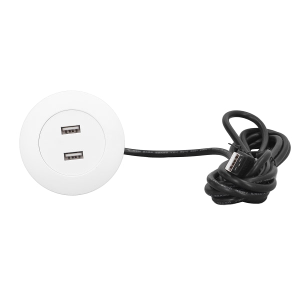Sofa USB-opladningsstik Indbygningsmontering Dobbelt USB-opladningsport Stik til hjemmebrug Hvid