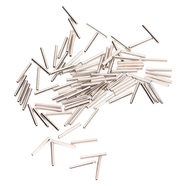 100 st Single Barrel Crimp Sleeves Kit Korrosionsbeständigt rostfritt stål Crimp Sleeves Connector Kit för fiske 1.2