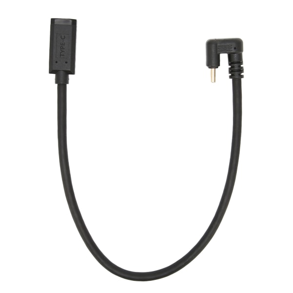 USB C-forlengelseskabel 0,3 m/0,98 fot 10 Gbps forgylt rettvinklet USB 3.1 hann- til hunn-skjøteledning for Mi 4C