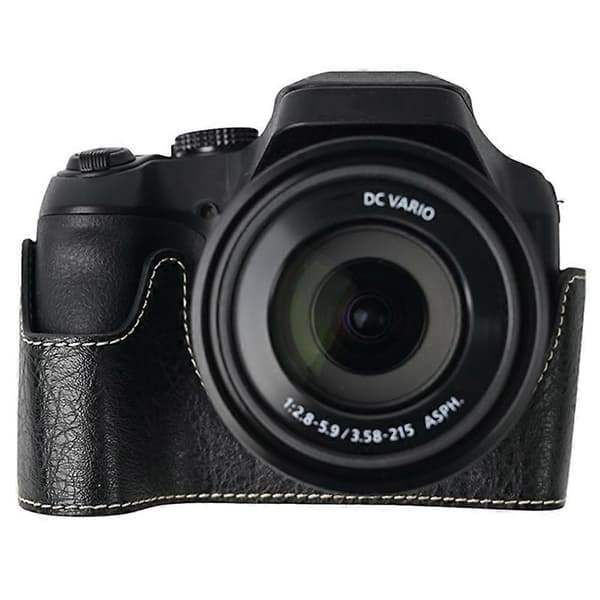 Camera Case for Panasonic Lumix FZ80D with Shoulder Strap, Large Cutout, Litchi Texture, PU Protection