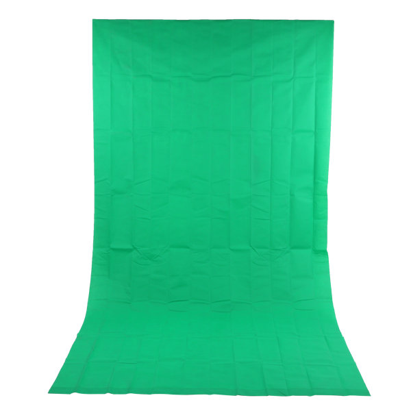 Kaksipuolinen 1,6 x 3 M valokuvataustakangas kuitukangas studio valokuvatausta (vihreä)