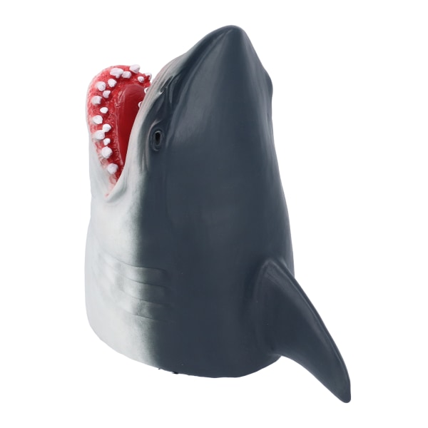 Hain käsinukke Realistinen pehmeä kuminen tarinankerrontaroolileikki Hainpääkäsinelelu lapsille