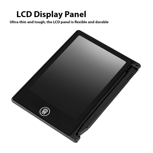 4,5-tommers LCD-skrivebrett for barn - svart
