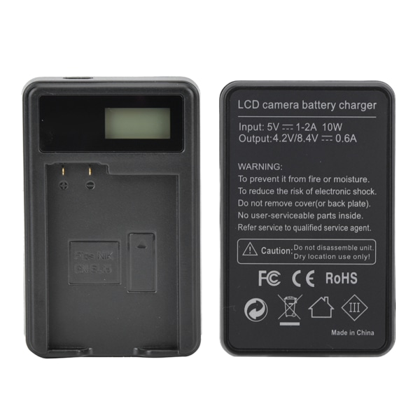 SEIVI EN EL15 Kamera Batterilader LCD Ladeskjerm for Nikon D800 D750 D7000 Enkeltspor