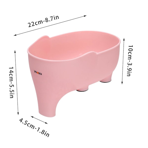 Yanyu Kitchen Elephant Sink Strainer Drain Basket Pink