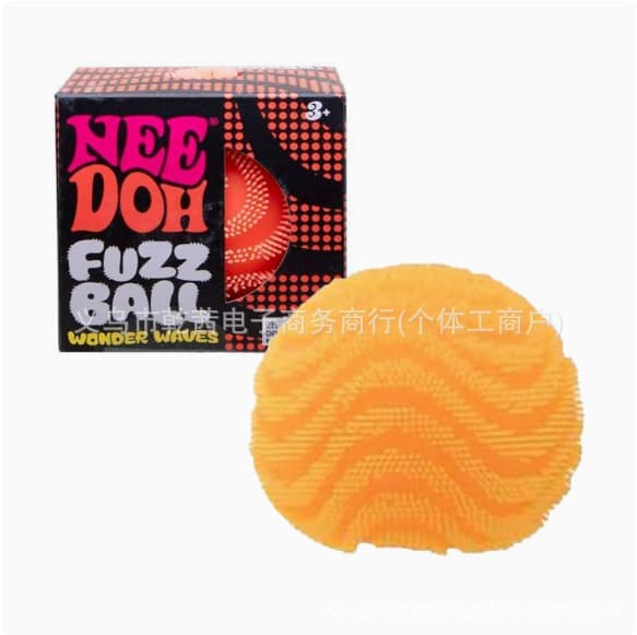NeeDoh Fuzz Ball Stressleketøy Yellow