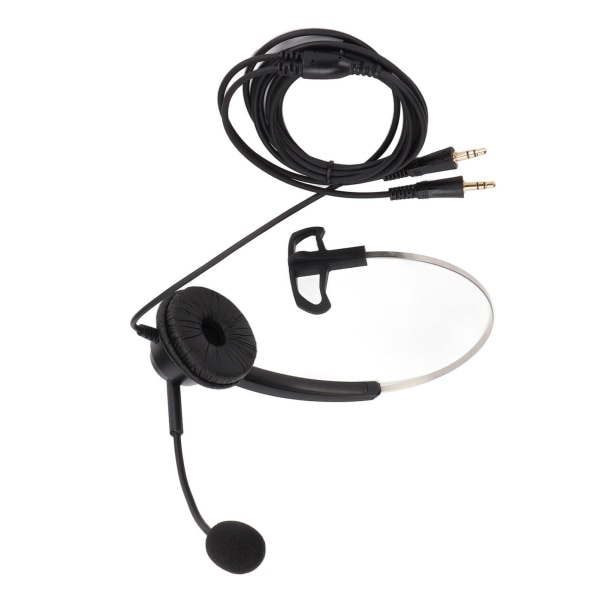 H360-PC PC Monaural Headset Johdollinen yksikorvainen kuulokemikrofoni, jossa 3-osainen kaksinkertainen 3,5 mm:n pistoke ja melua vaimentava mikrofoni