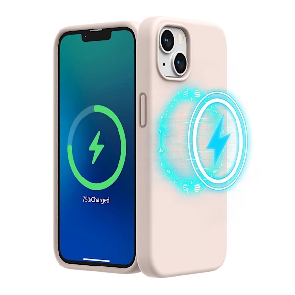 Magnetisk skal designet til iPhone 13 (lyserød)
