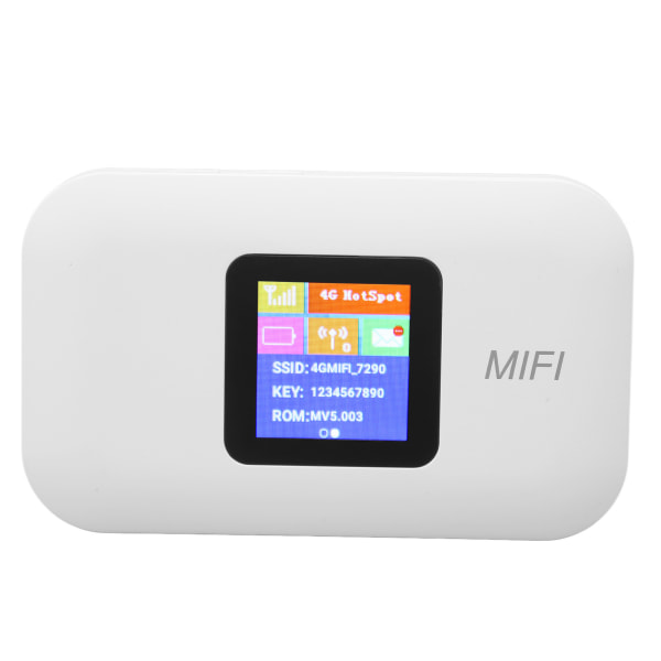 Bärbar 4G LTE WiFi Hotspot med SIM-kortplats - 150 Mbps hastighet, stöder 10 användare - Perfekt för resor