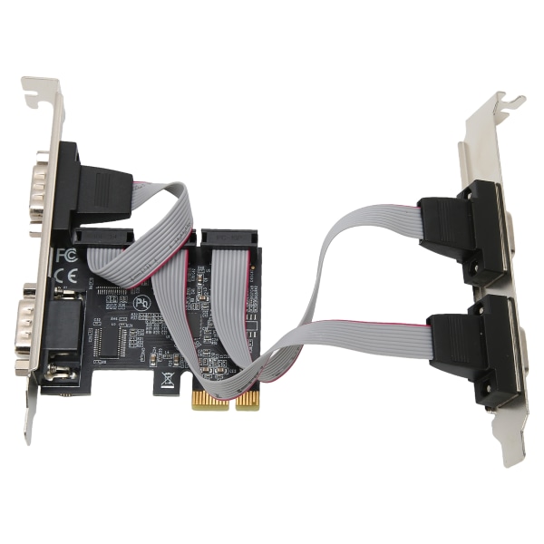PCIE udvidelseskort PCI Express X1 til interface 4 RS232 serielle porte Brede applikationer Adapterkort