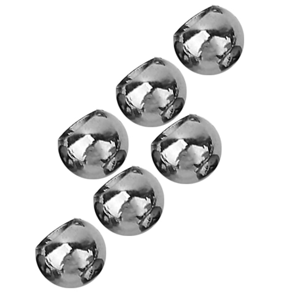 25 stk Flueslipp Tungsten Legering Perler Runde Nymfehode Ball Fiskeutstyr Mørk Nikkel (4,6 mm)