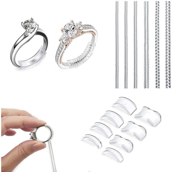 Klippbara ringjusterare - Minska ringstorleken 14-pack Transparent 14 delar 14-pcs
