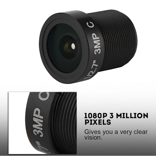 Højkvalitets 2.8mm CCTV-objektiv til 3 Millioner Pixels 1/3' IR CCTV-kameraer