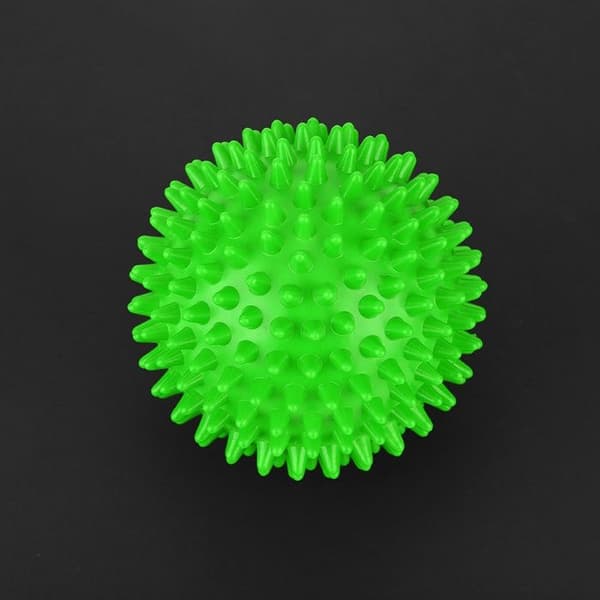 9 cm tekstureret massage-rullebold, PVC muskel-restitutionsrulle, grøn