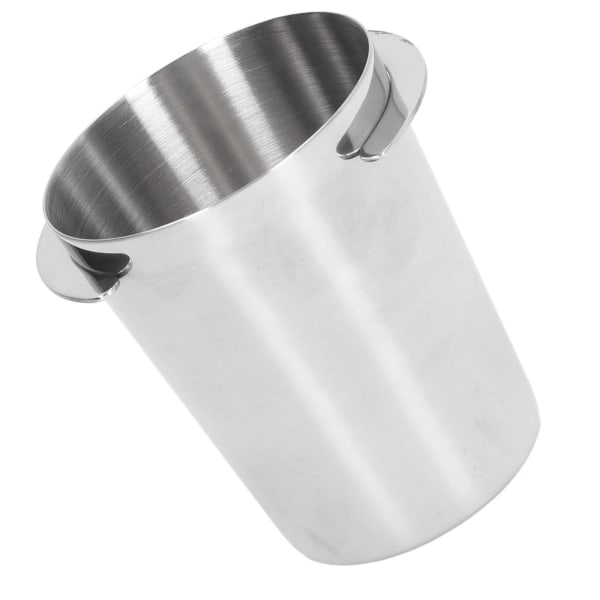58mm doseringskopp i rustfritt stål, kompatibel polering, kaffedoseringskopp, pulvermater for kaffe, sølv
