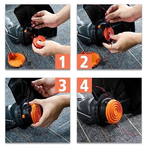 6 pcs Grass Trimmer Nylon Wire Spools for Worx Lawn Mower Spools WA0007