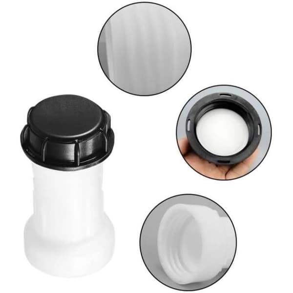 IBC tank tilbehør S60 x 6 adapter forlænger spacer 60mm ventil 1000l plast groft gevind