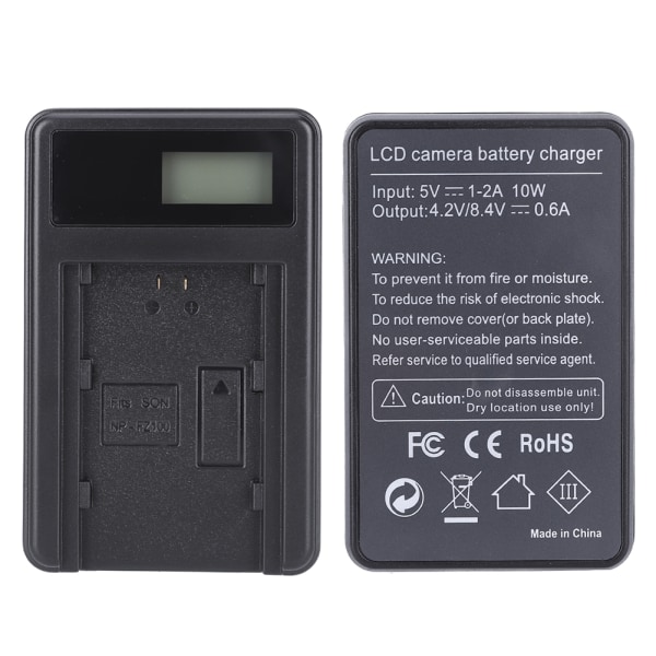 SEIVI NP FZ100 LCD Laddningsskärm USB Single Slot Kamera Batteriladdare för Sony A7RIII A7R3 A9 7RM3