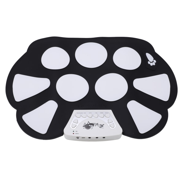 Roll Up Drum Kit 9 Pads Bärbara elektroniska trumset Drums Practice Pad för nybörjare barn